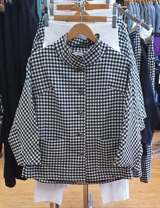 Jacket Lygon St Gingham Black Valia General Valia Small 