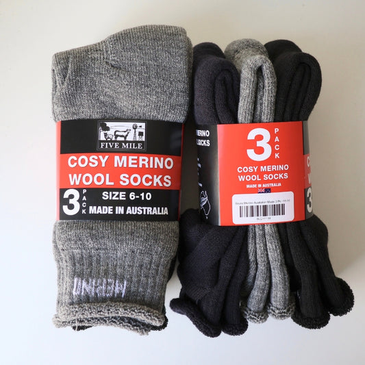 Socks Merino Australian Made 3 Pk