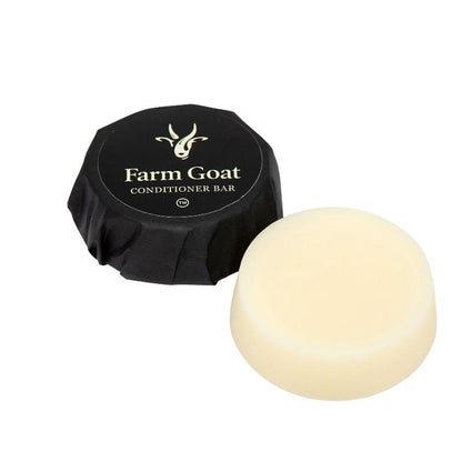 Farm Goat Milk Conditioner Bar Outside of Packaging on white background