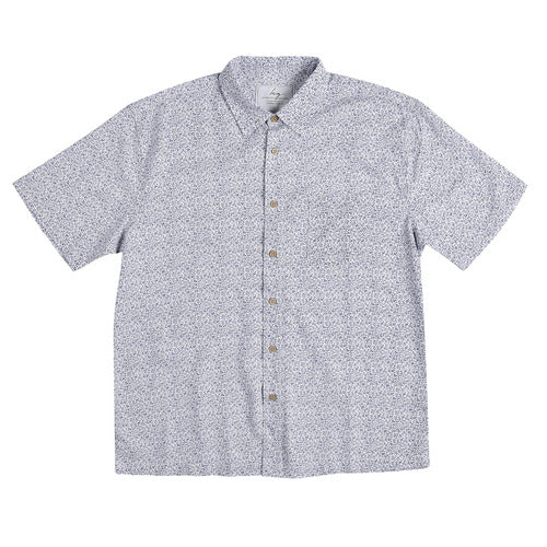 Shirt Bamboo Mens - Navy Motif PLUS