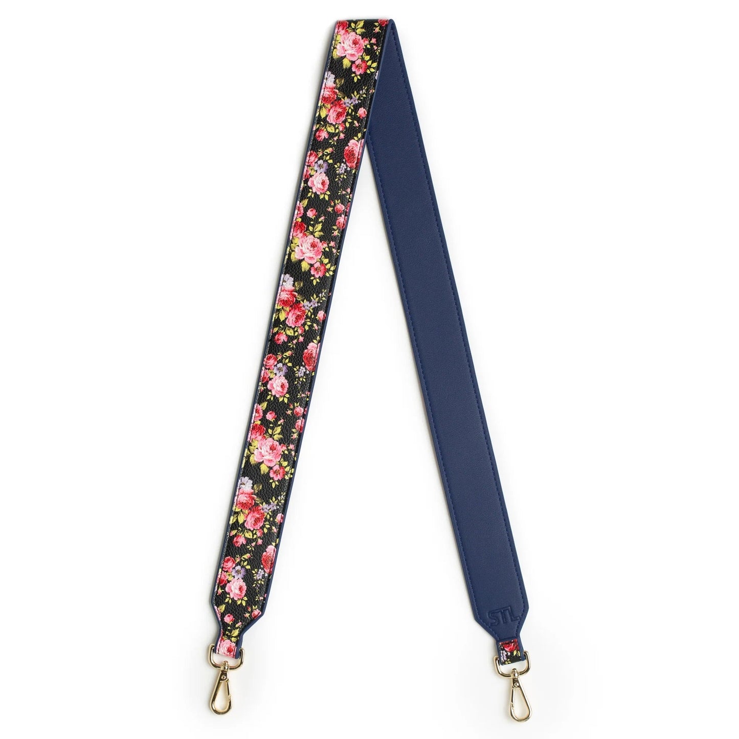 Strap Handbag Peony Flower/Navy - 105cm Strap The Label 