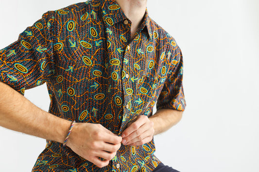 Shirt Bamboo Mens - Yankirri Jukurrpa