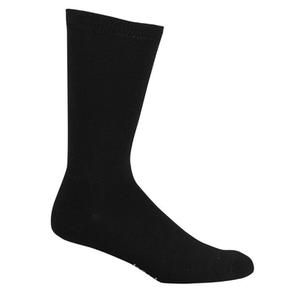 Black bamboo comfort business sock cutout on white background