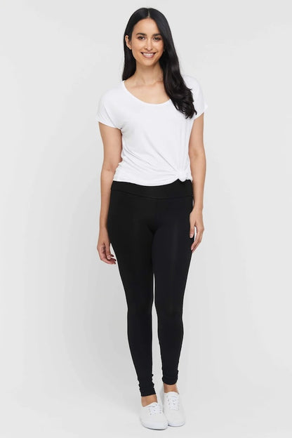 Leggings Soft Bamboo Full Length Black