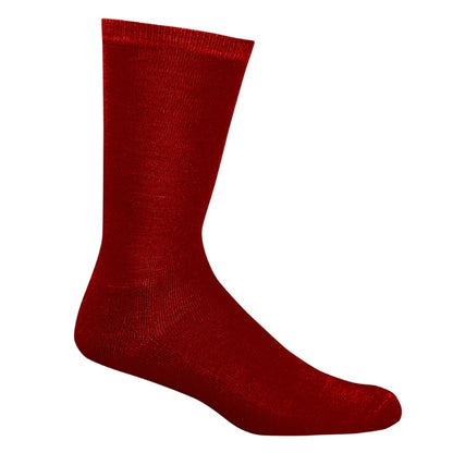 Burnt Red bamboo comfort business sock cutout on white background