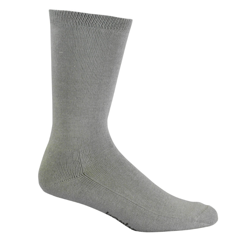 Dove grey bamboo comfort business sock cutout on white background