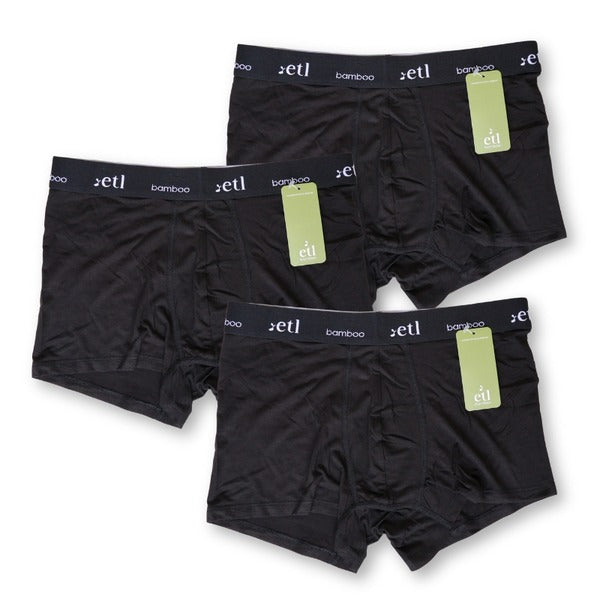 Bundle Black 3pk Luxe Bamboo Boxers Men's