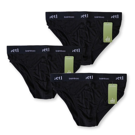 Bundle Black 3pk Luxe Bamboo Briefs Men's