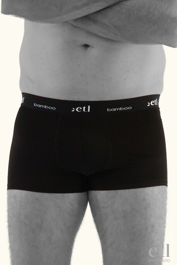 Men's ETL Luxe Bamboo Underwear Black Boxers Soft Comfortable Men's Undies