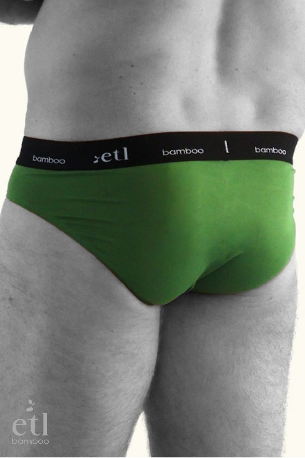 Men's ETL Luxe Bamboo Underwear Forest Green Briefs Soft Comfortable Men's Undies