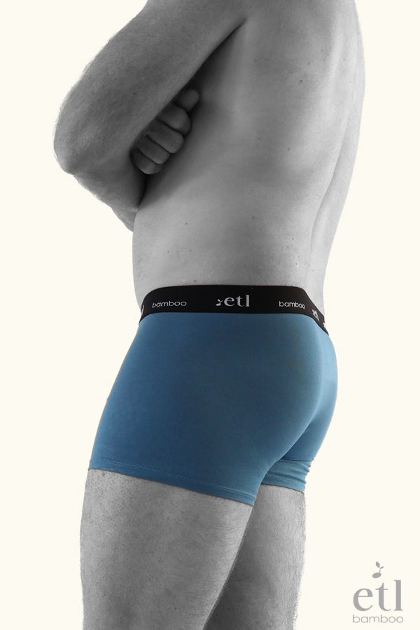 Men's ETL Luxe Bamboo Underwear Denim Blue Boxers Soft Comfortable Men's Undies