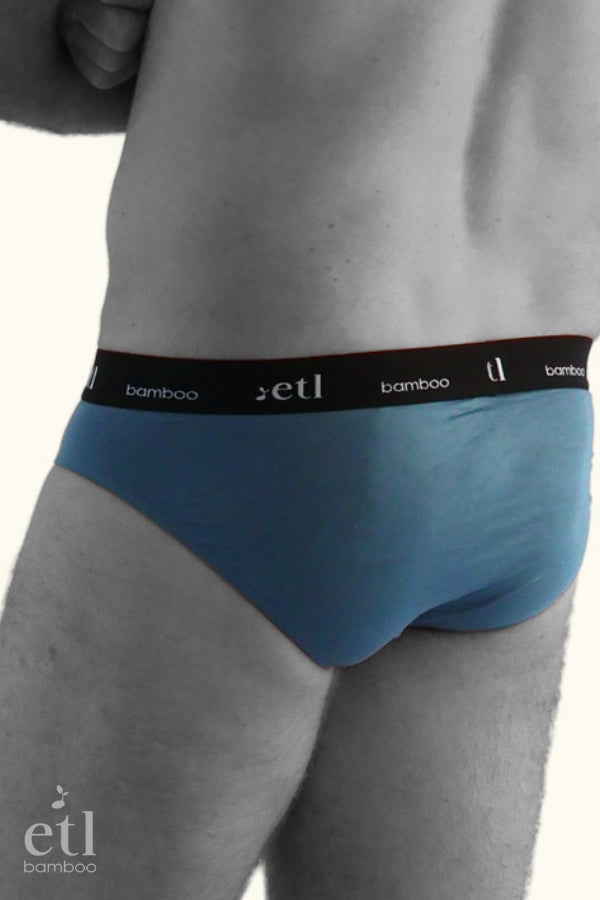 Men's ETL Luxe Bamboo Underwear Denim Blue Briefs Soft Comfortable Men's Undies