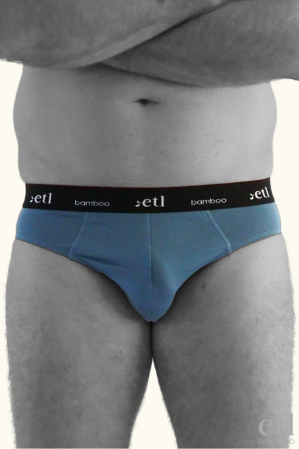 Men's ETL Luxe Bamboo Underwear Denim Blue Briefs Soft Comfortable Men's Undies