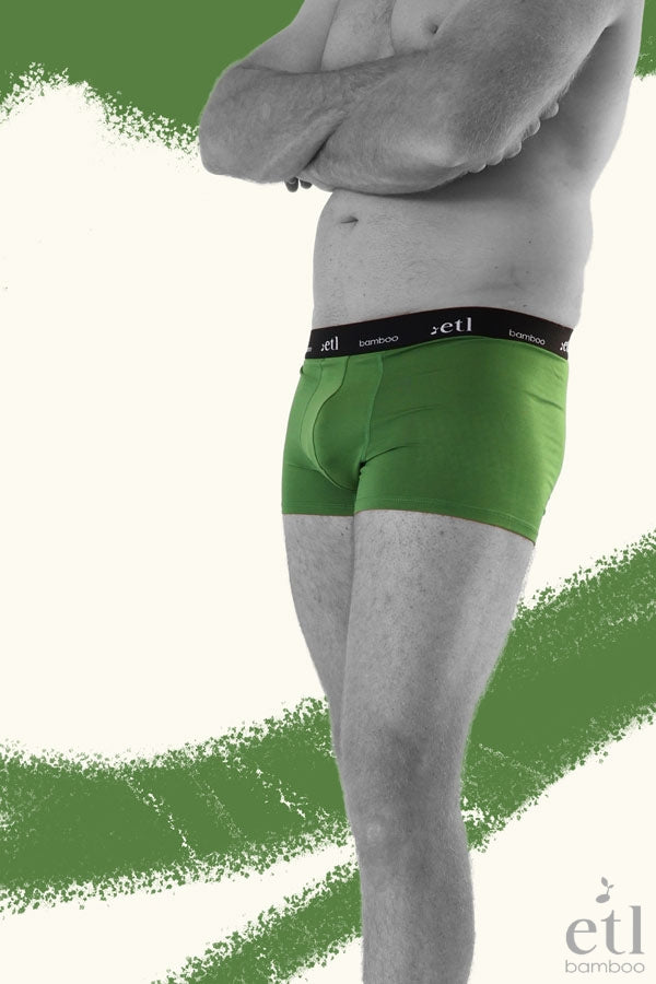 Mens ETL Luxe Bamboo Underwear Green Boxers Soft Comfortable Men's Undies