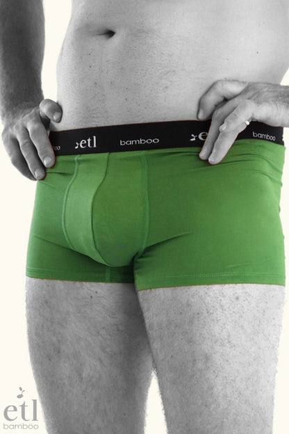 Mens ETL Luxe Bamboo Underwear Green Boxers Soft Comfortable Men's Undies