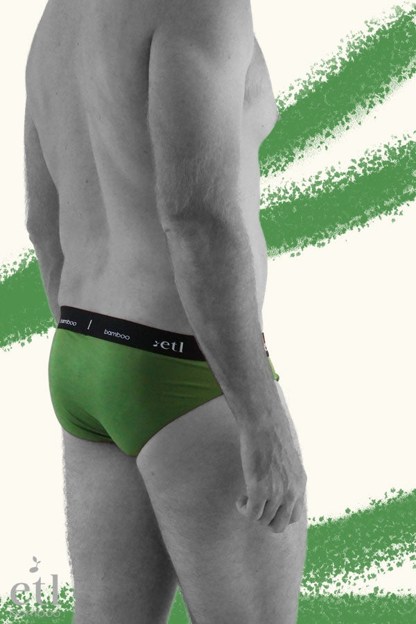 Men's ETL Luxe Bamboo Underwear Forest Green Briefs Soft Comfortable Men's Undies