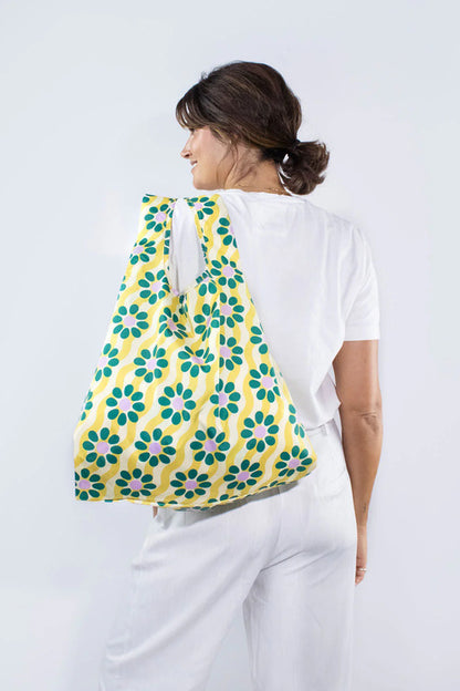 Bag Reusable Medium - Wavy Daisy