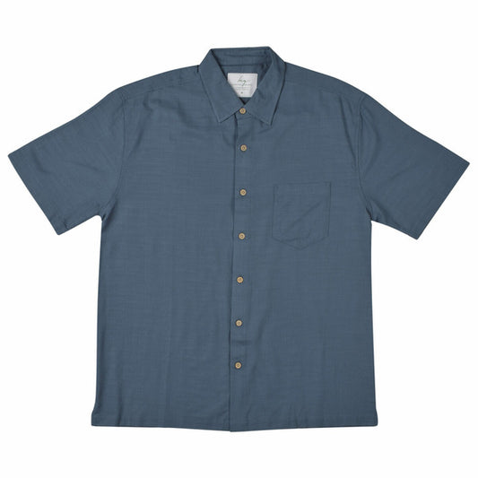 Shirt Bamboo Mens - Blue Steel