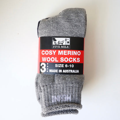 Socks Merino Australian Made 3 Pk