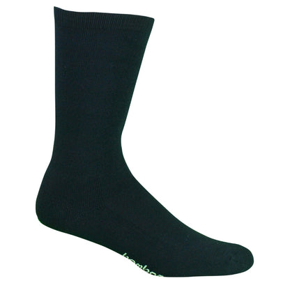 Navy blue bamboo comfort business sock cutout on white background