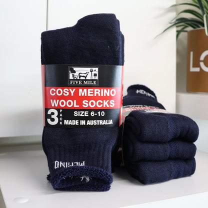 Socks Merino Australian Made 3 Pk