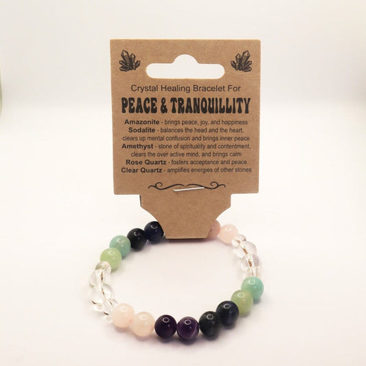 Bracelet Crystal Healing Peace & Tranquillity Made By Earth 