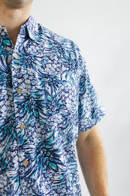 Shirt Bamboo Mens - Pineapples