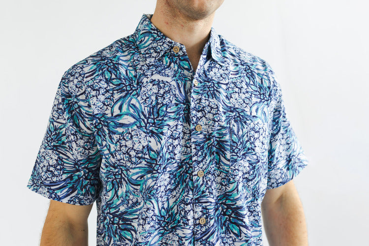 Shirt Bamboo Mens - Pineapples