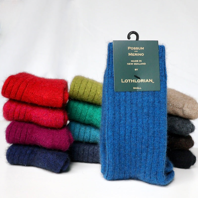 Socks Possum Merino Ribbed