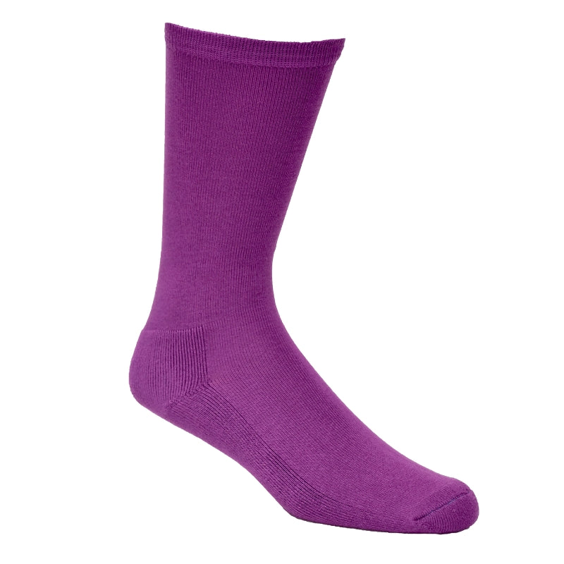 Purple bamboo comfort business sock cutout on white background