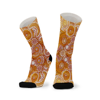 Socks Bamboo Pattern Unisex Larger & Wider