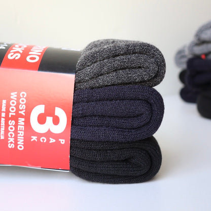 Socks Merino Australian Made 3 Pk