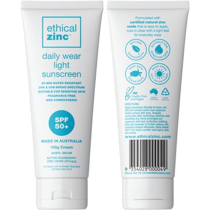 Sunscreen Ethical Zinc General Ethical Zinc Daily Wear 