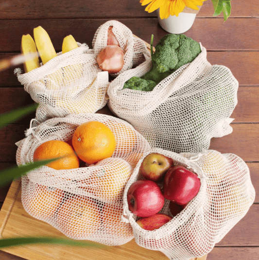 Bags Produce Organic Cotton (5 pack) Reusables Eco Basics 